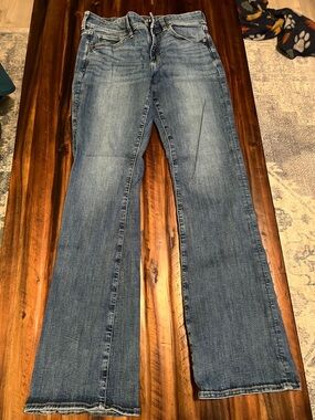 American Eagle Outfitters Medium Blue Wide Leg Flare Jeans